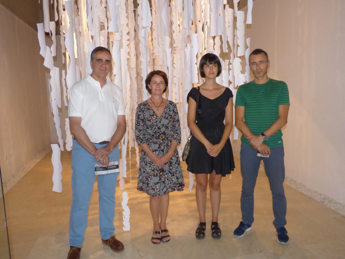 José Antonio Gámiz, El Director De Cultura, Juan Alonso Y Las Dos Artistas En La Presentación De "co