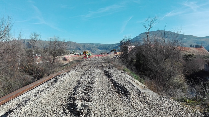 Estado De Las Obras En Enero Pasado A Su Paso Por Plines.