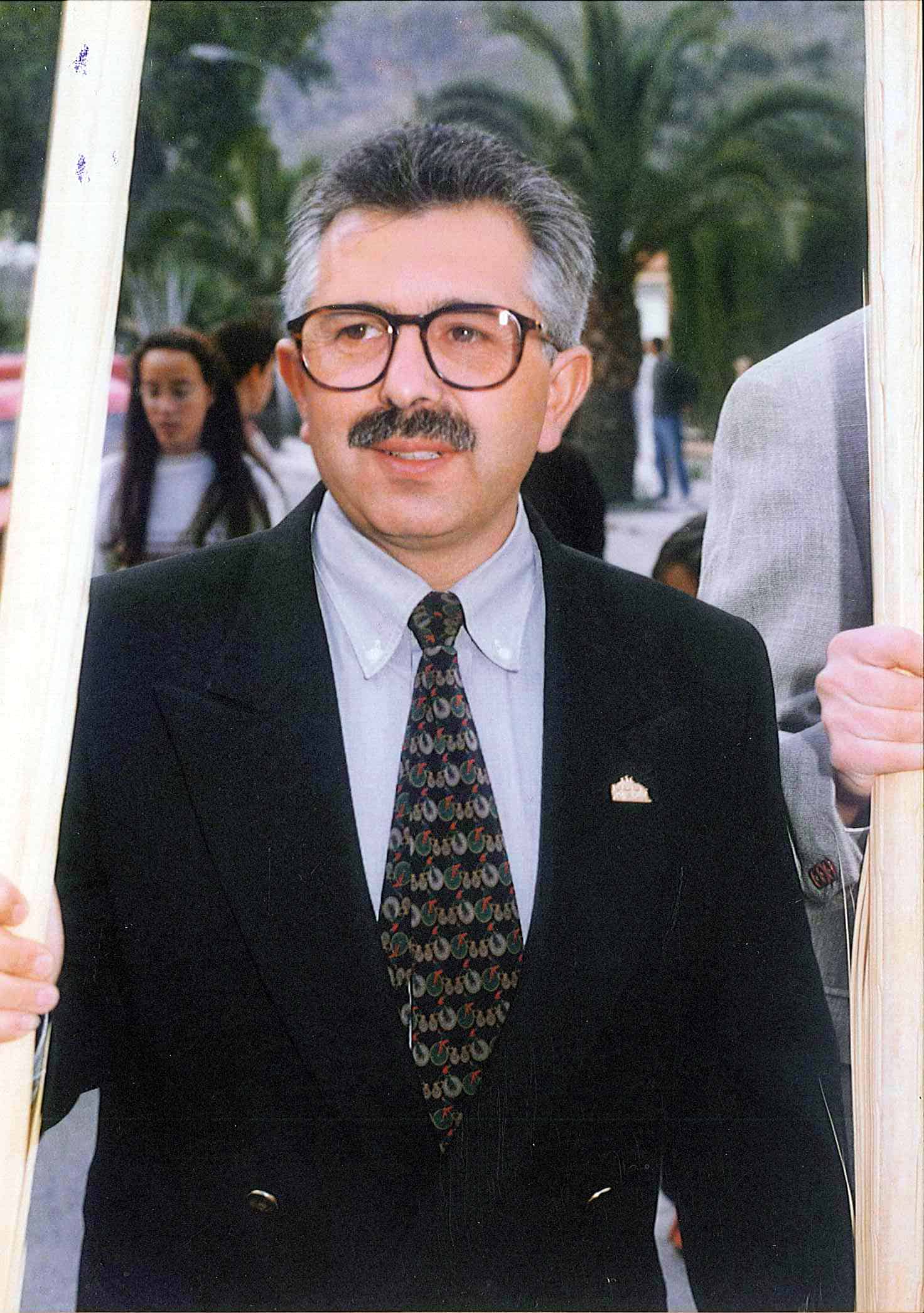 José Moya Flores Durante Una Procesión De 'la Borriquilla'.