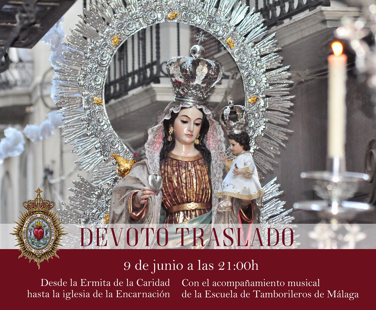 Cartel Anunciador Del Traslado De La Virgen De La Caridad.