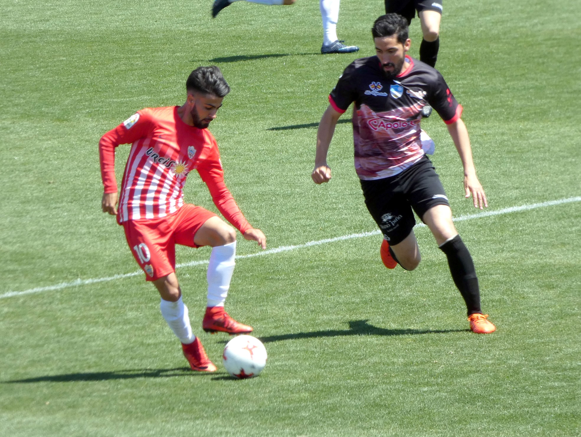 Seco En Una Acción Del Partido Disputado En El Campo Del Almería B