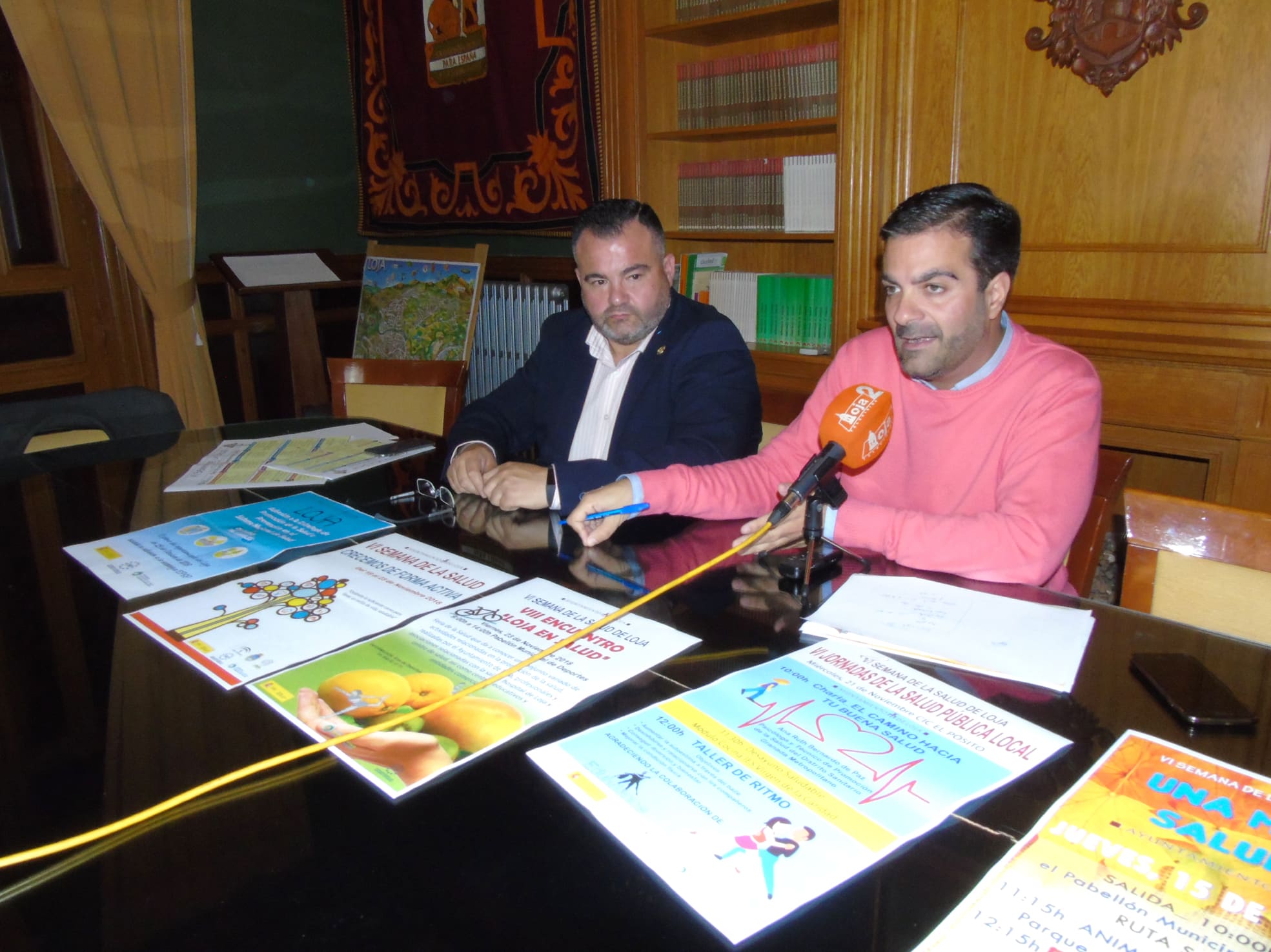 Alcalde Y Concejal De Salud Durante La Presentación De La Semana De La Salud. Foto: Calma