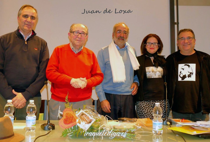 José A. Gómez, José Arenas, A. Ramón Molina, Eugenia Mateo Y Juan Mª Jiménez En El Acto.