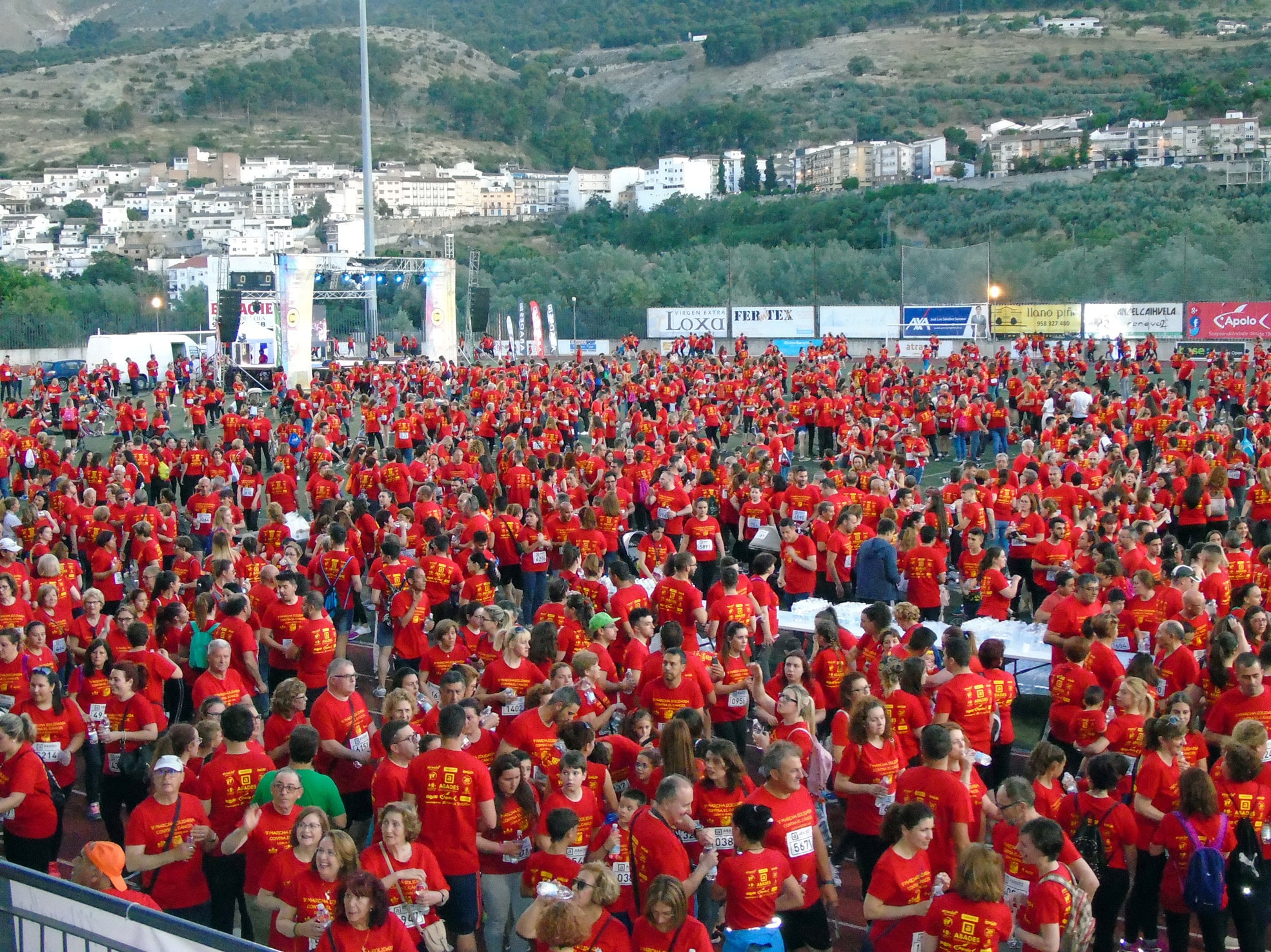 Aspecto De La Marcha Del Pasado Año, Con La Llegada Al Estadio Medina Lauxa.