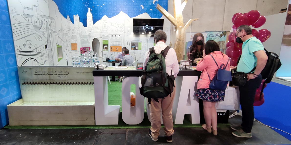 Una Recreación De La Fuente De Los 25 Caños, En El Stand De Loja. Foto: C. Molina