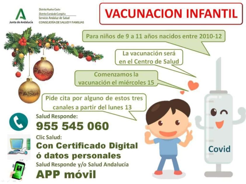 Cartel Informativo Que Anuncia La Vacunación De Menores De 12 Años. Foto: El Corto