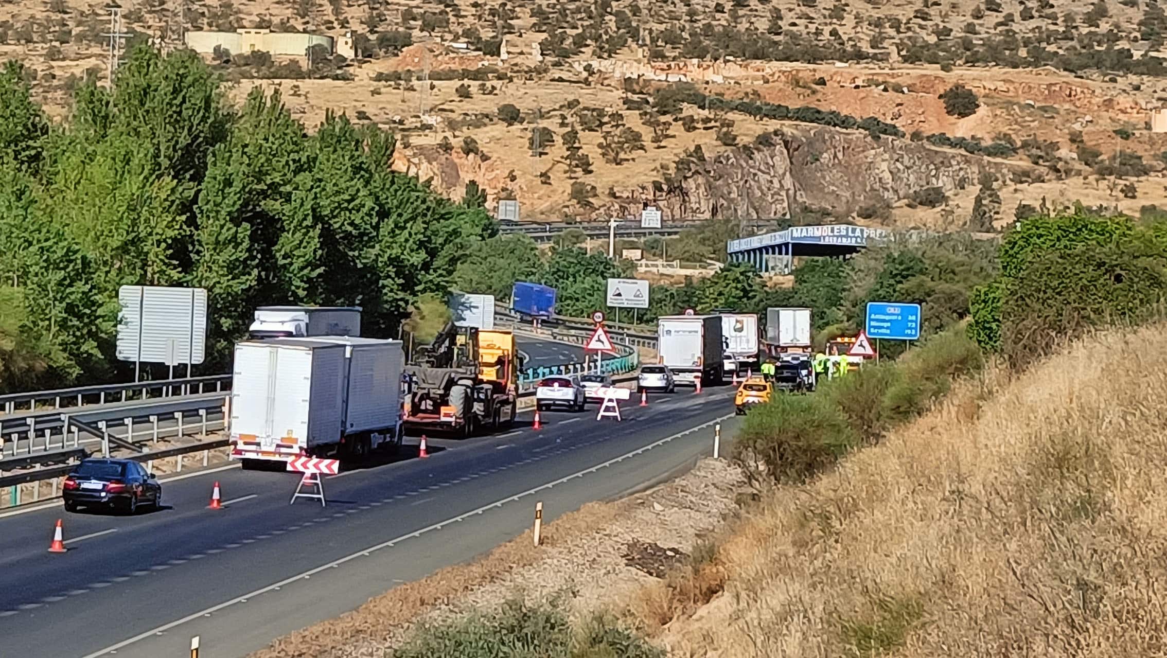 Lugar Del Accidente, Donde Se Están Generando Retenciones De Tráfico. Foto: E. CaÑizares