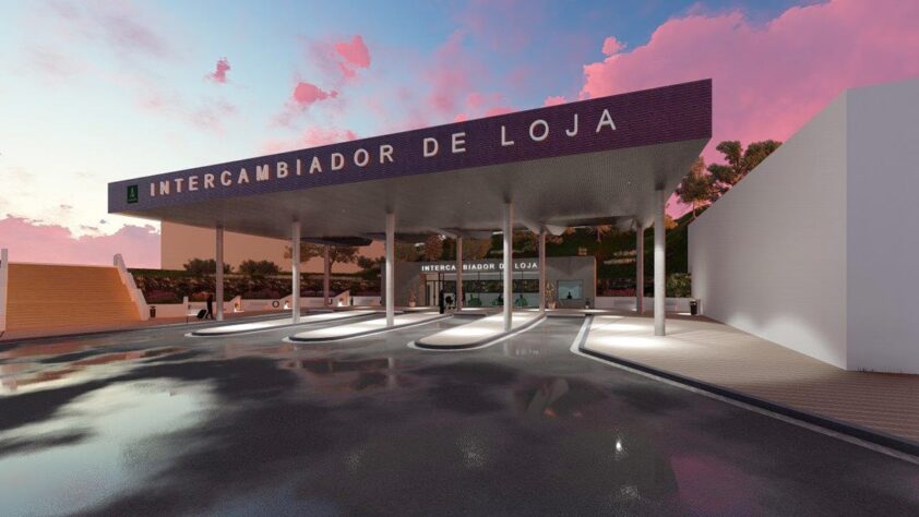 Recreación Gráfica Del Futuro Intercambiador De Autobuses En Loja. Foto: El Corto