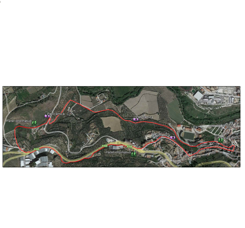 Mapa De La Ruta Circular De 4,66 Km Que Unirá La Fuente Santa Con Los 25 Caños.