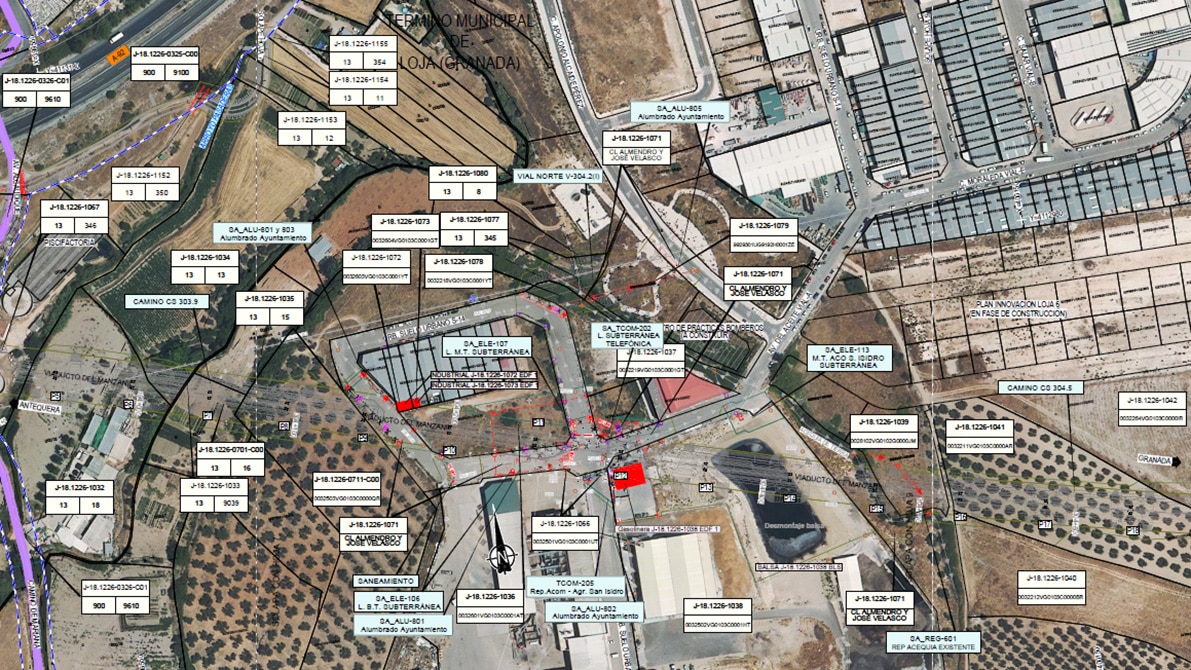 Plano De Las Fincas Afectadas En El Polígono Manzanil Ii. Foto: Cedida