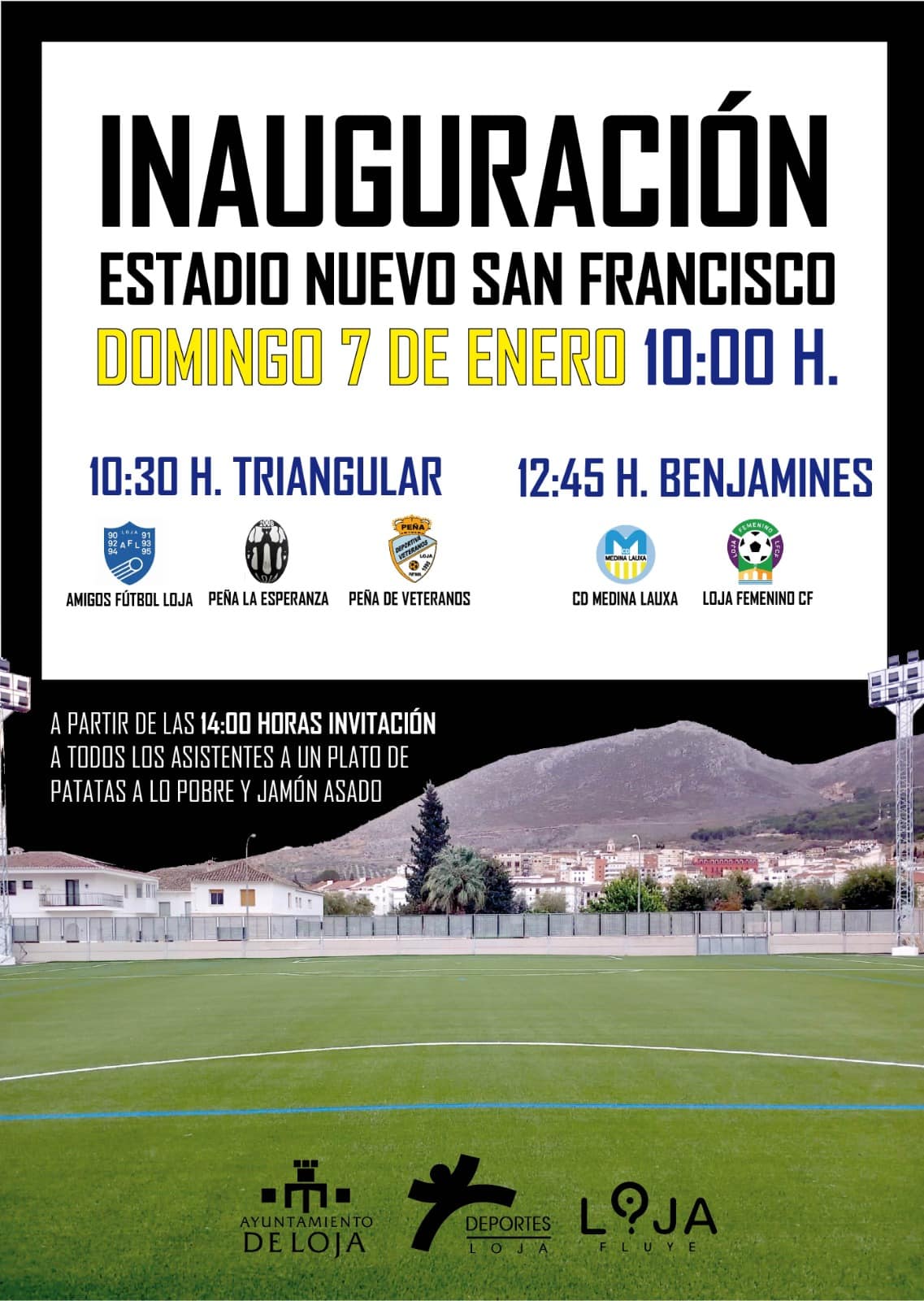 Cartel Anunciador De La Inauguración De La Remodelación Del Estadio San Francisco