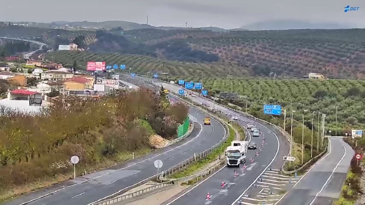 Ya Se Circula Por Un Carril De La Autovía A La Altura De Cuesta La Palma. Foto: Dgt